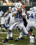 Peyton Manning Signed Indianapolis Colts White Jersey Drop Back vs Bengals 8x10 Photo - (JSA COA) - MAN08P316 - Peyton Manning Signed Indianapolis Colts White Jersey Drop Back vs Bengals 8x10 Photo - (JSA COA) product image