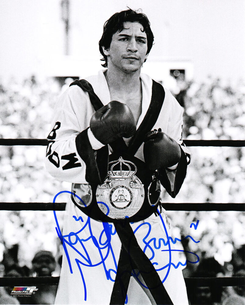 Ray Mancini Signed Boxing In Ring B&W 8x10 Photo w/Boom Boom - MAN08P500 - Ray Mancini Signed Boxing In Ring B&W 8x10 Photo w/Boom Boom product image
