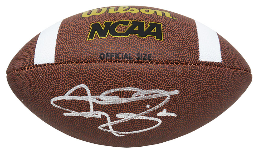 Johnny Manziel Signed Wilson NCAA Full Size Football - MANFTB300 - Johnny Manziel Signed Wilson NCAA Full Size Football product image