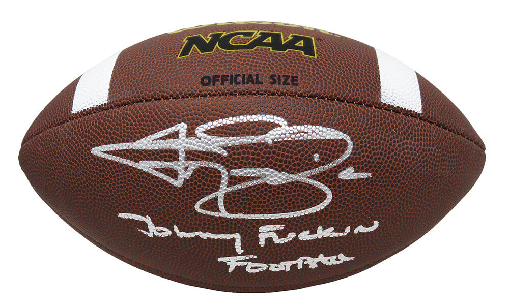 Johnny Manziel Signed Wilson NCAA Full Size Football w/Johnny F*^ckin Football - MANFTB301 - Johnny Manziel Signed Wilson NCAA Full Size Football w/Johnny F*^ckin Football product image