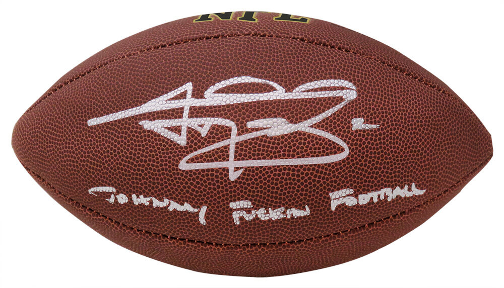 Johnny Manziel Signed Wilson Super Grip Full Size NFL Football w/Johnny F*^ckin Football - MANFTB304 - Johnny Manziel Signed Wilson Super Grip Full Size NFL Football w/Johnny F*^ckin Football product image