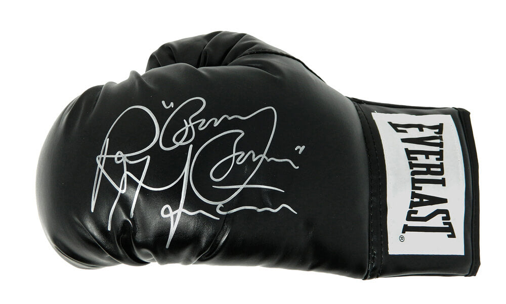 Ray Mancini Signed Everlast Black Boxing Glove w/Boom Boom - MANGLV502 - Ray Mancini Signed Everlast Black Boxing Glove w/Boom Boom product image