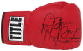 Ray Mancini Signed Title Red Boxing Glove w/Boom Boom - MANGLV504 - Ray Mancini Signed Title Red Boxing Glove w/Boom Boom product image