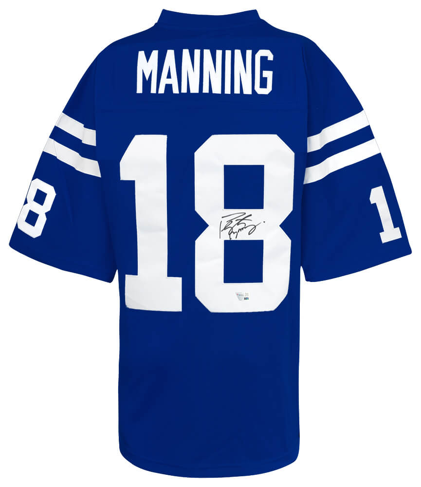 Peyton Manning Signed Indianapolis Colts Blue M&N 1998 Style NFL Legacy Premier Football Jersey - (Fanatics) - MANJRY301 - Peyton Manning Signed Indianapolis Colts Blue M&N 1998 Style NFL Legacy Premier Football Jersey - (Fanatics) product image