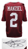 Johnny Manziel Signed Maroon Custom Football Jersey (JSA) - MANJRY311 - Johnny Manziel Signed Maroon Custom Football Jersey (JSA) product image