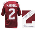 Johnny Manziel Signed Maroon Custom College Football Jersey w/Johnny F*^ckin Football - MANJRY314 - Johnny Manziel Signed Maroon Custom College Football Jersey w/Johnny F*^ckin Football product image