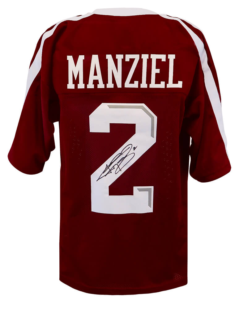 Johnny Manziel Signed Maroon Custom College Football Jersey - MANJRY316 - Johnny Manziel Signed Maroon Custom College Football Jersey product image