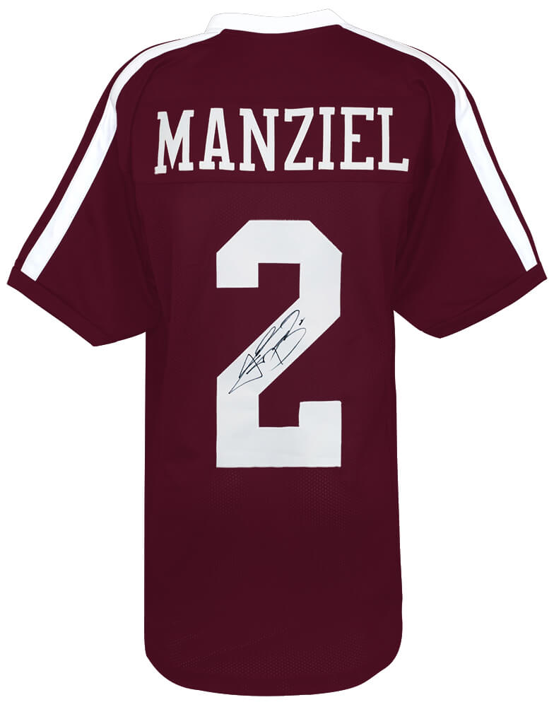 Johnny Manziel Signed Maroon Custom Football Jersey - MANJRY318 - Johnny Manziel Signed Maroon Custom Football Jersey product image