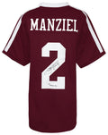 Johnny Manziel Signed Maroon Custom Football Jersey w/12 Heisman - MANJRY320 - Johnny Manziel Signed Maroon Custom Football Jersey w/12 Heisman product image