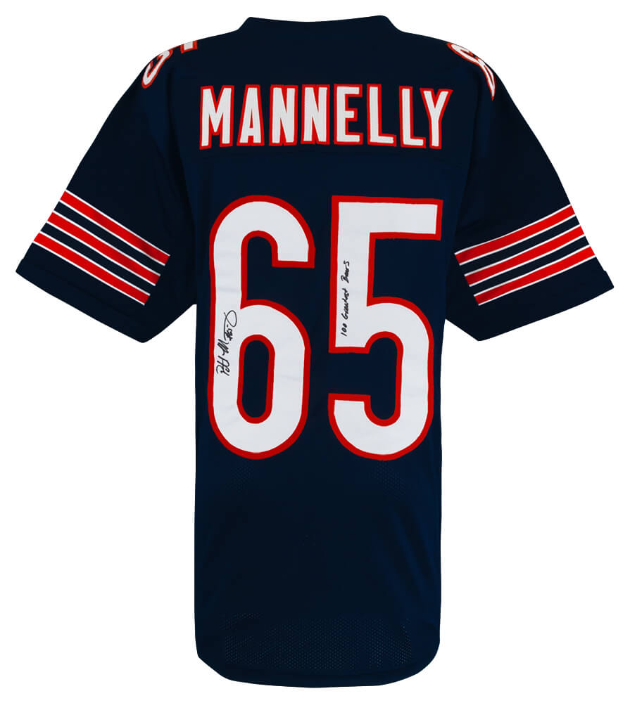 Patrick Mannelly Signed Navy Custom Football Jersey w/100 Greatest Bears - MANJRY330 - Patrick Mannelly Signed Navy Custom Football Jersey w/100 Greatest Bears product image