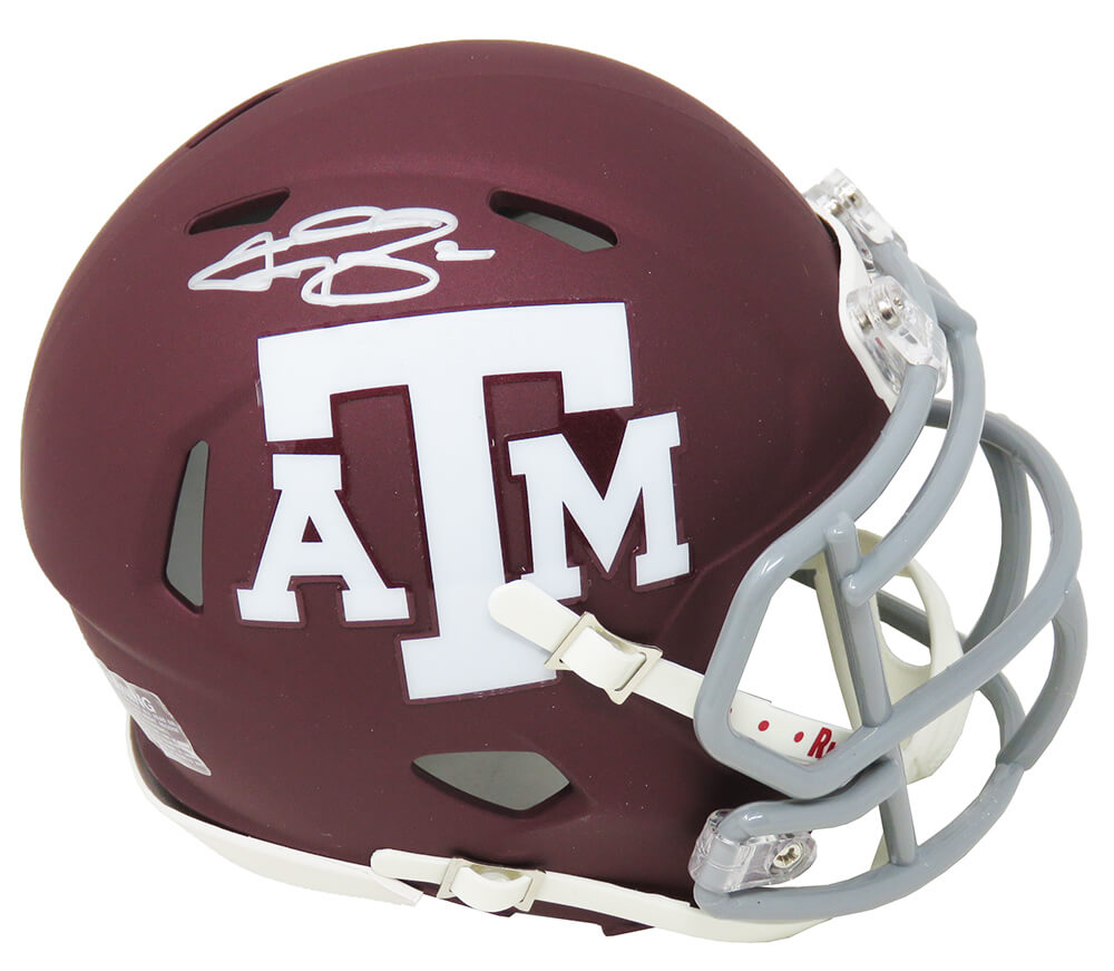 Johnny Manziel Signed Texas A&M Aggies Riddell Speed Mini Helmet - MANMIN340 - Johnny Manziel Signed Texas A&M Aggies Riddell Speed Mini Helmet product image