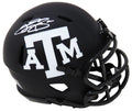 Johnny Manziel Signed Texas A&M Eclipse Black Matte Riddell Speed Mini Helmet - MANMIN342 - Johnny Manziel Signed Texas A&M Eclipse Black Matte Riddell Speed Mini Helmet product image