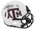 Johnny Manziel Signed Texas A&M Lunar Eclipse White Matte Riddell Speed Mini Helmet - MANMIN343 - Johnny Manziel Signed Texas A&M Lunar Eclipse White Matte Riddell Speed Mini Helmet product image