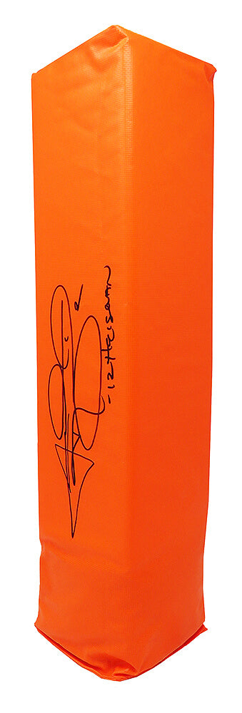 Johnny Manziel Signed Orange Endzone Football Pylon w/12 Heisman - MANPYL300 - Johnny Manziel Signed Orange Endzone Football Pylon w/12 Heisman product image