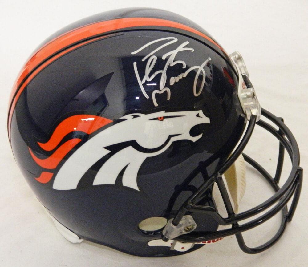Peyton Manning Signed Broncos Riddell Full-Size Replica Helmet - MANREP300 - Peyton Manning Signed Broncos Riddell Full-Size Replica Helmet product image