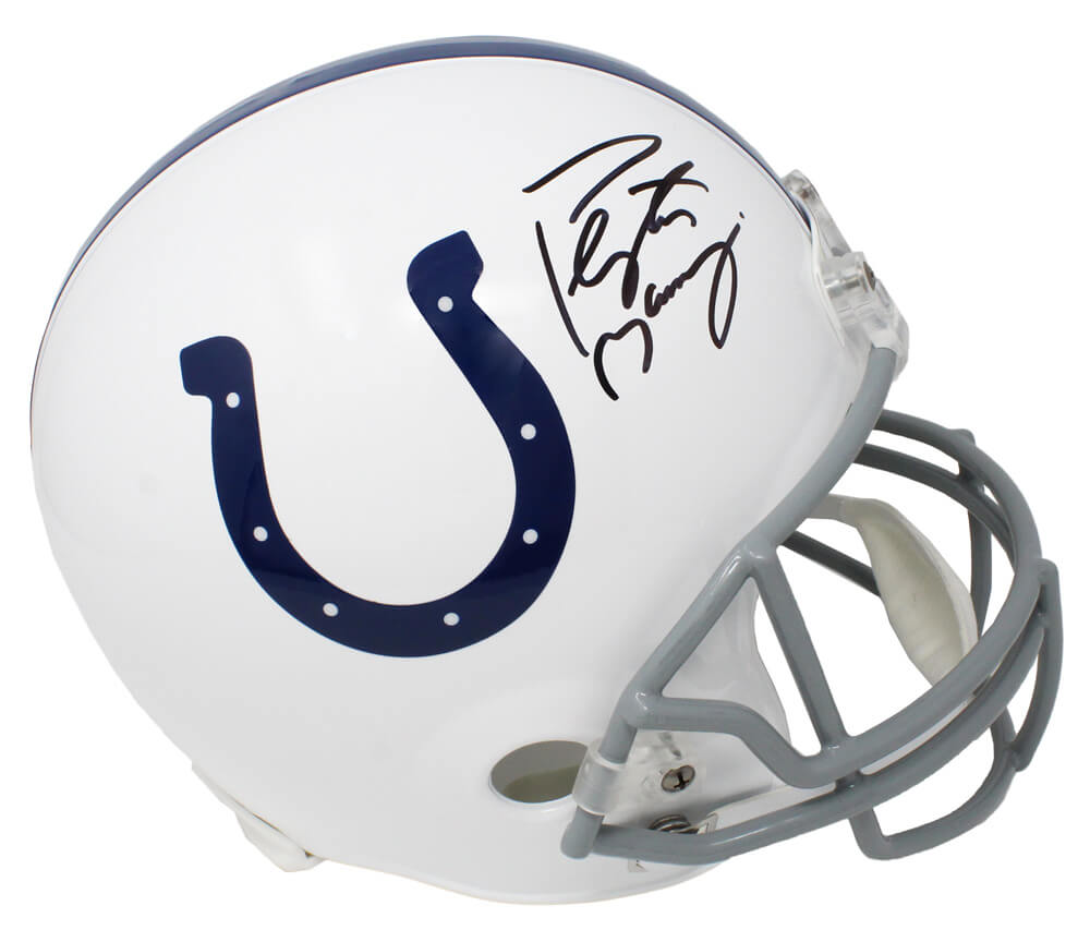 Peyton Manning Signed Indianapolis Colts Riddell Full-Size Replica Helmet - MANREP301 - Peyton Manning Signed Indianapolis Colts Riddell Full-Size Replica Helmet product image