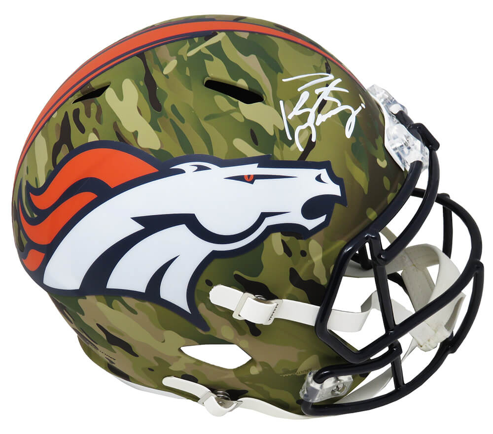 Peyton Manning Signed Denver Broncos CAMO Riddell Full Size Speed Replica Helmet - MANREP308 - Peyton Manning Signed Denver Broncos CAMO Riddell Full Size Speed Replica Helmet product image