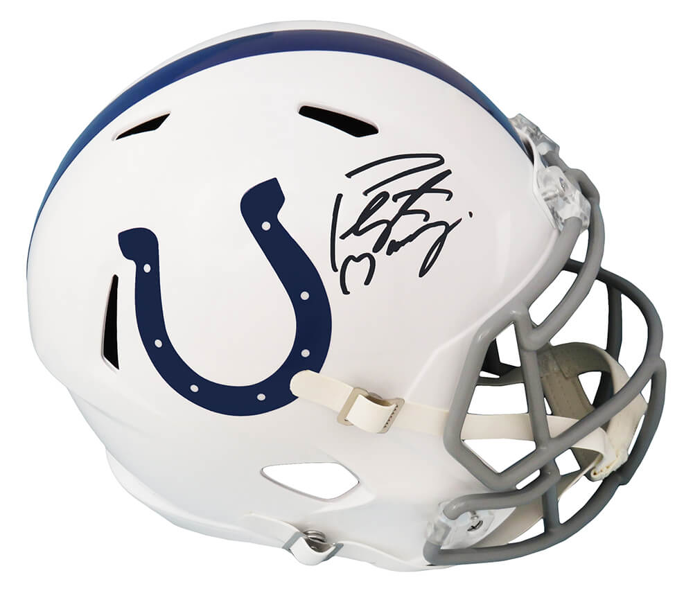 Peyton Manning Signed Indianapolis Colts Riddell Full Size Speed Replica Helmet - MANREP309 - Peyton Manning Signed Indianapolis Colts Riddell Full Size Speed Replica Helmet product image