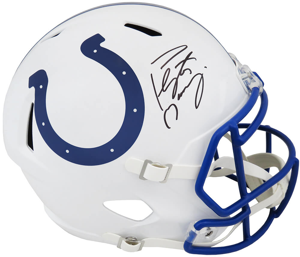 Peyton Manning Signed Indianapolis Colts Blue Facemask Riddell Full Size Speed Replica Helmet (Fanatics) - MANREP312 - Peyton Manning Signed Indianapolis Colts Blue Facemask Riddell Full Size Speed Replica Helmet (Fanatics) product image