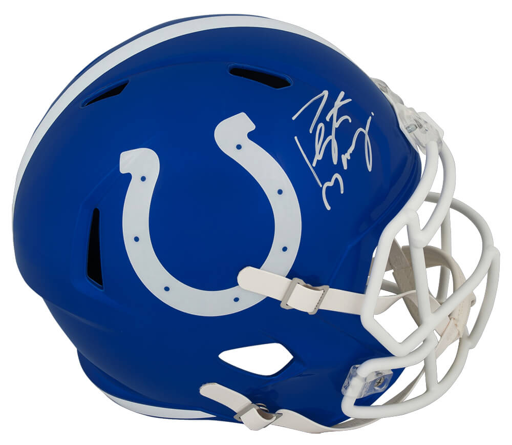 Peyton Manning Signed Indianapolis Colts FLASH Riddell Full Size Speed Replica Helmet - (Fanatics) - MANREP313 - Peyton Manning Signed Indianapolis Colts FLASH Riddell Full Size Speed Replica Helmet - (Fanatics) product image