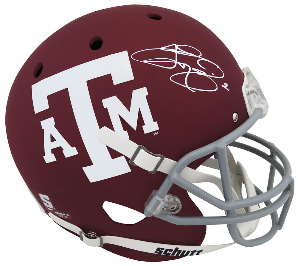 Johnny Manziel Signed Texas A&M Maroon Schutt Full Size Replica Helmet - MANREP323 - Johnny Manziel Signed Texas A&M Maroon Schutt Full Size Replica Helmet product image