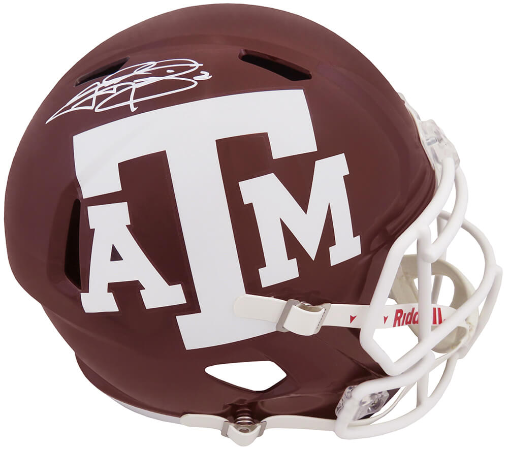 Johnny Manziel Signed Texas A&M Maroon Riddell Full Size Speed Replica Helmet - MANREP326 - Johnny Manziel Signed Texas A&M Maroon Riddell Full Size Speed Replica Helmet product image