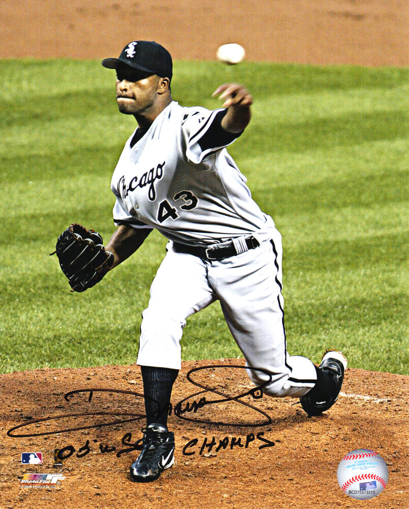Damaso Marte Signed Chicago White Sox Pitching Action 8x10 Photo w/05 WS Champs - MAR08P120 - Damaso Marte Signed Chicago White Sox Pitching Action 8x10 Photo w/05 WS Champs product image
