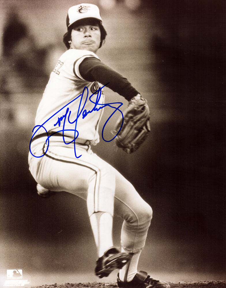 Tippy Martinez Signed Baltimore Orioles B&W Pitching 8x10 Photo - MAR08P130TW - Tippy Martinez Signed Baltimore Orioles B&W Pitching 8x10 Photo product image