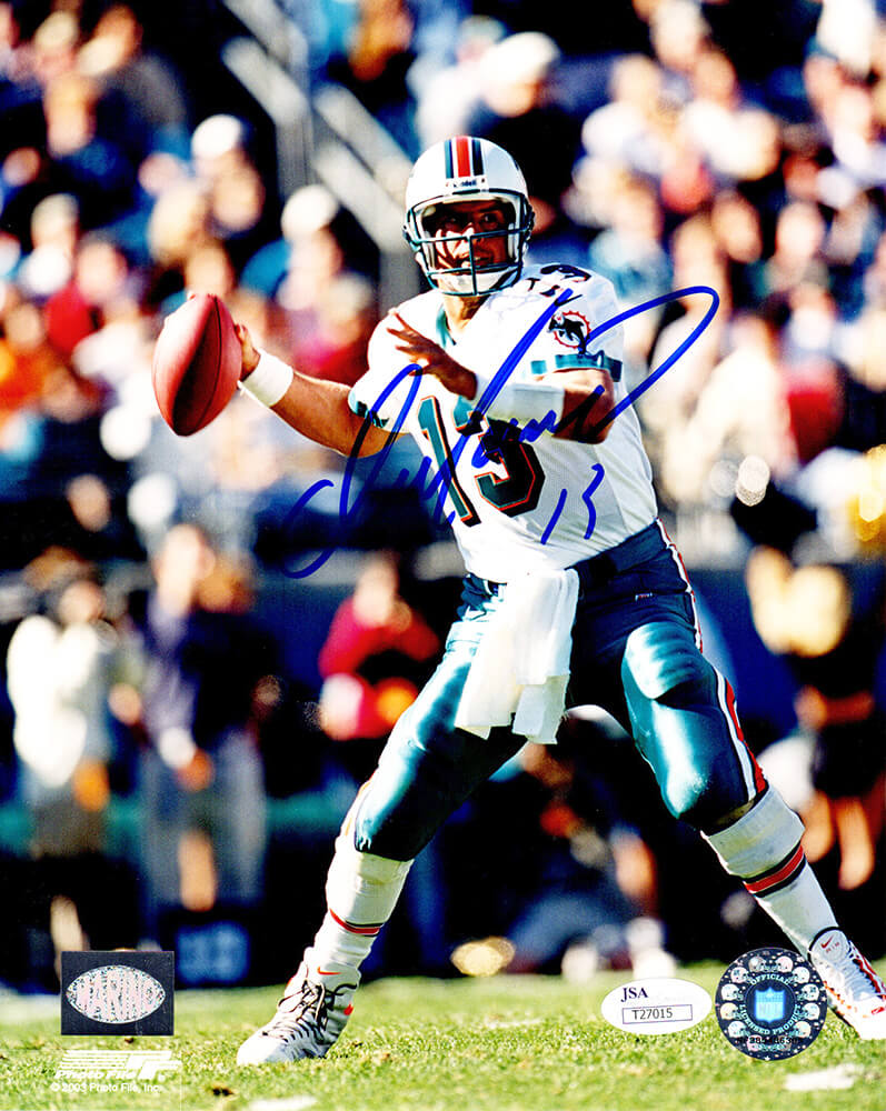 Dan Marino Signed Miami Dolphins Passing 8x10 Photo (Marino Hologram) - MAR08P302 - Dan Marino Signed Miami Dolphins Passing 8x10 Photo (Marino Hologram) product image
