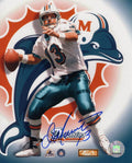 Dan Marino Signed Miami Dolphins Logo Background Action 8x10 Photo - MAR08P305 - Dan Marino Signed Miami Dolphins Logo Background Action 8x10 Photo product image