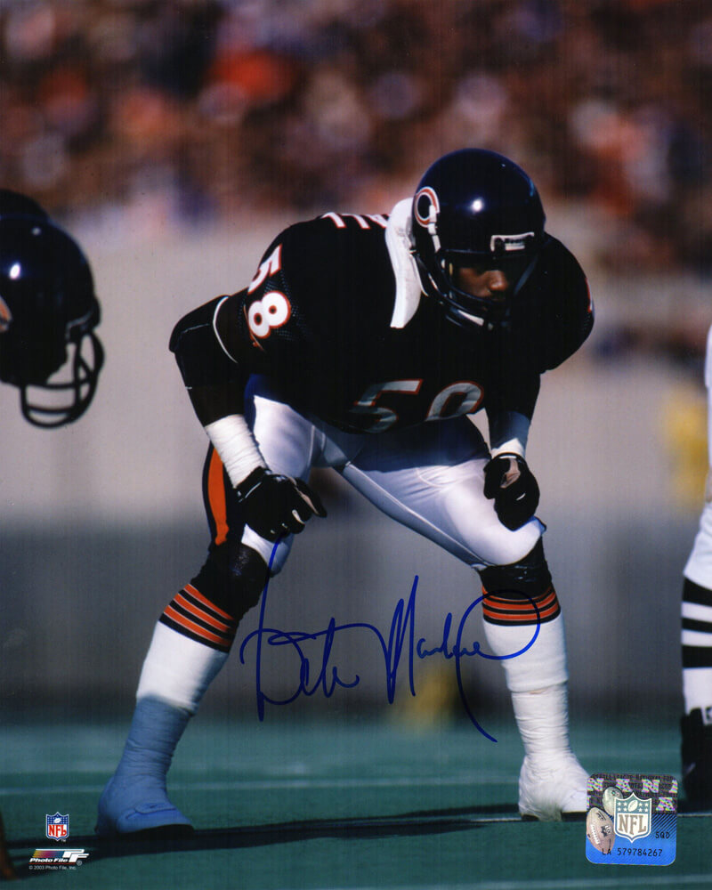 Wilber Marshall Signed Chicago Bears Action 8x10 Photo - MAR08P331 - Wilber Marshall Signed Chicago Bears Action 8x10 Photo product image