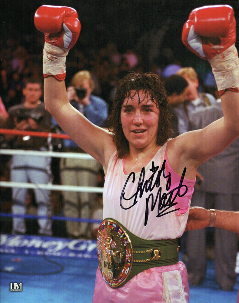 Christy Martin Signed Boxing Arms Raised 8x10 Photo - MAR08P500 - Christy Martin Signed Boxing Arms Raised 8x10 Photo product image