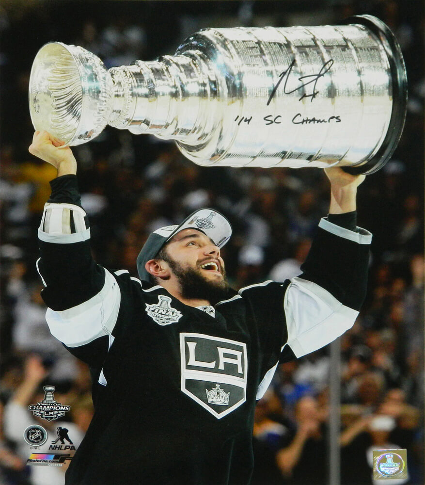 Alec Martinez Signed Los Angeles Kings Holding 2014 Stanley Cup 16x20 Photo w/14 SC Champs - MAR16P400 - Alec Martinez Signed Los Angeles Kings Holding 2014 Stanley Cup 16x20 Photo w/14 SC Champs product image
