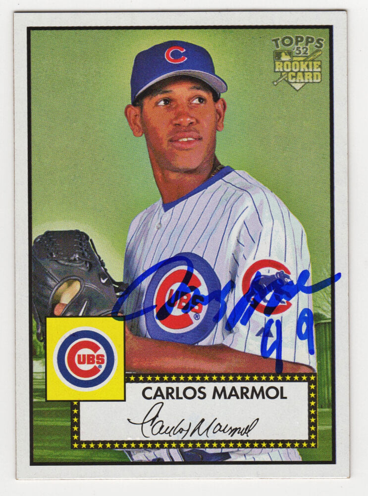 Carlos Marmol Signed Chicago Cubs 2006 Topps 52 Rookie Baseball Card #169 - MARCAR110 - Carlos Marmol Signed Chicago Cubs 2006 Topps 52 Rookie Baseball Card #169 product image
