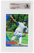 Carlos Marmol Signed Chicago Cubs 2010 Topps Baseball Card #463 - (Beckett Encapsulated) - MARCAR115 - Carlos Marmol Signed Chicago Cubs 2010 Topps Baseball Card #463 - (Beckett Encapsulated) product image