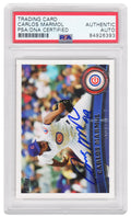 Carlos Marmol Signed Chicago Cubs 2011 Topps Baseball Card #12 - (PSA Encapsulated) - MARCAR119 - Carlos Marmol Signed Chicago Cubs 2011 Topps Baseball Card #12 - (PSA Encapsulated) product image