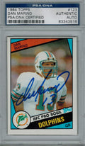 Dan Marino Signed Dolphins 1984 Topps Rookie Card #123 PSA/DNA - MARCAR300 - Dan Marino Signed Dolphins 1984 Topps Rookie Card #123 PSA/DNA product image