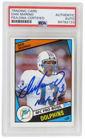 Dan Marino Signed Miami Dolphins 1984 Topps Football Rookie Card #123 w/HOF'05 (PSA Encapsulated) - MARCAR301 - Dan Marino Signed Miami Dolphins 1984 Topps Football Rookie Card #123 w/HOF'05 (PSA Encapsulated) product image