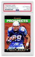 Curtis Martin Signed New England Patriots 1995 SP Foil Rookie Football Card #18 - (PSA Encapsulated) - MARCAR313 - Curtis Martin Signed New England Patriots 1995 SP Foil Rookie Football Card #18 - (PSA Encapsulated) product image