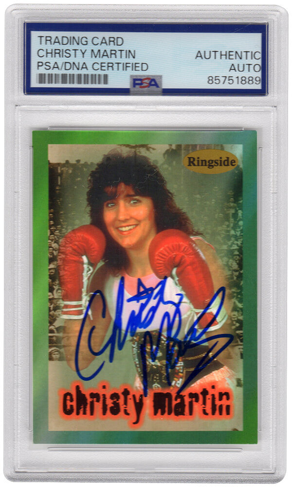 Christy Martin Signed 1996 Ringside Boxing Trading Card #55 - (PSA Encapsulated) - MARCAR503 - Christy Martin Signed 1996 Ringside Boxing Trading Card #55 - (PSA Encapsulated) product image