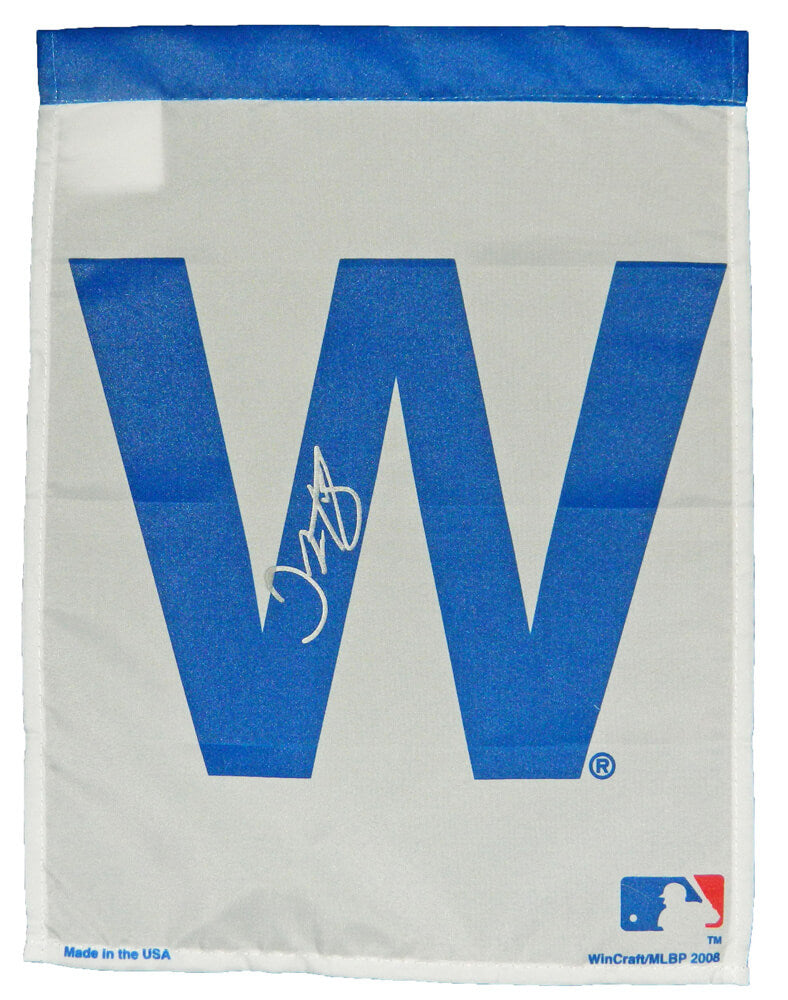 Dave Martinez Signed Chicago Cubs 11x15 White W Garden Flag - MARFLG100 - Dave Martinez Signed Chicago Cubs 11x15 White W Garden Flag product image