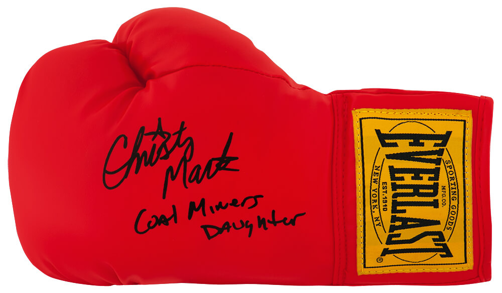 Christy Martin Signed Everlast Red Boxing Glove w/Coal Miner's Daughter - MARGLV503 - Christy Martin Signed Everlast Red Boxing Glove w/Coal Miner's Daughter product image