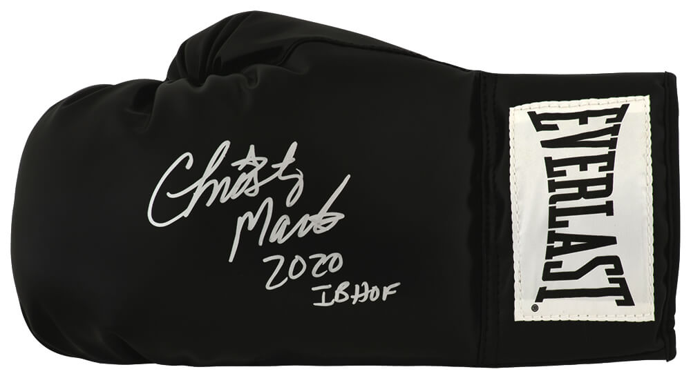 Christy Martin Signed Everlast Black Boxing Glove w/2020 IB HOF - MARGLV504 - Christy Martin Signed Everlast Black Boxing Glove w/2020 IB HOF product image