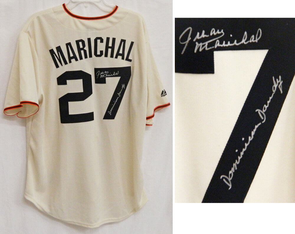 Juan Marichal Signed San Francisco Giants Majestic Home Jersey w/Dominican Dandy - MARJRY100 - Juan Marichal Signed San Francisco Giants Majestic Home Jersey w/Dominican Dandy product image