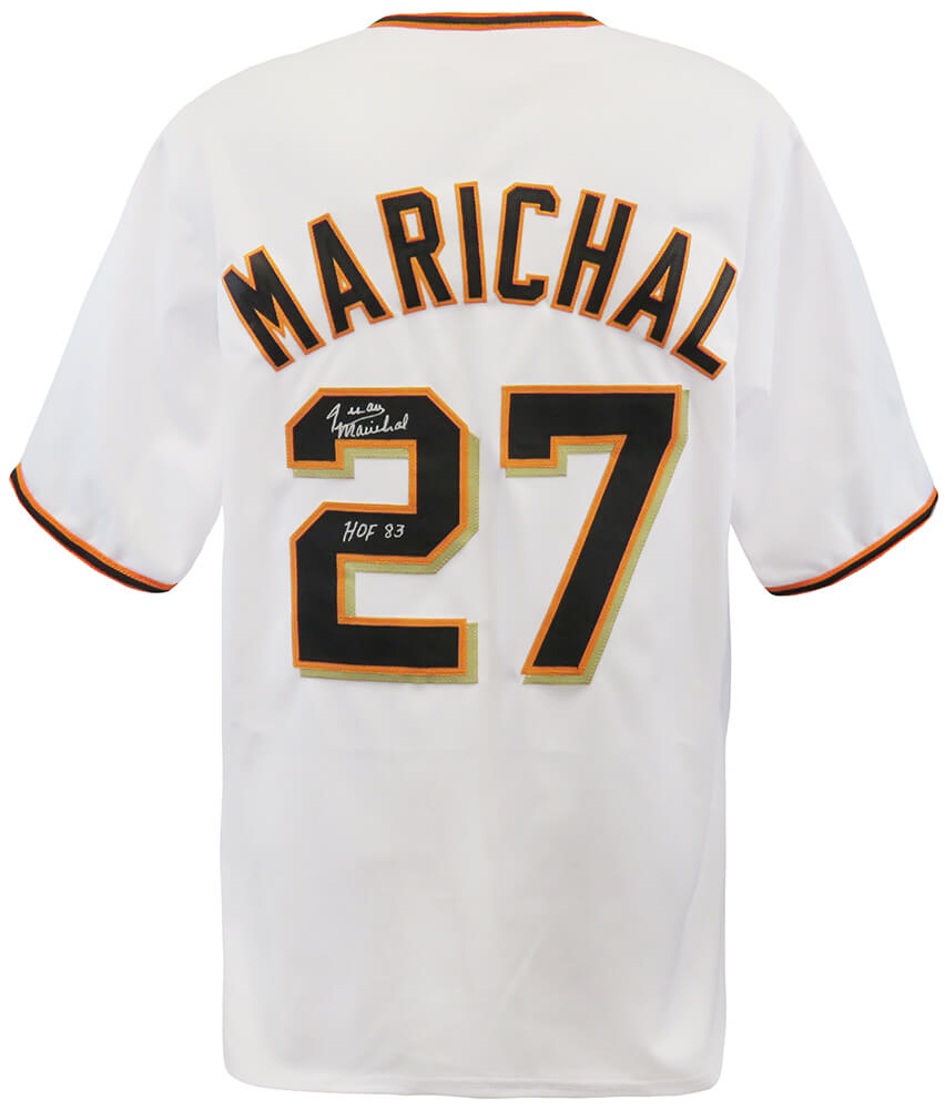 Juan Marichal Signed White Throwback Custom Baseball Jersey w/HOF'83 - MARJRY101 - Juan Marichal Signed White Throwback Custom Baseball Jersey w/HOF'83 product image