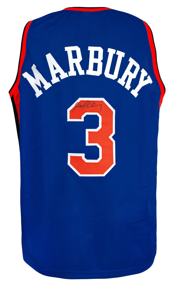 Stephon Marbury Signed Blue Custom Basketball Jersey - MARJRY200 - Stephon Marbury Signed Blue Custom Basketball Jersey product image