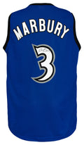Stephon Marbury Signed Blue Throwback Custom Basketball Jersey - MARJRY201 - Stephon Marbury Signed Blue Throwback Custom Basketball Jersey product image