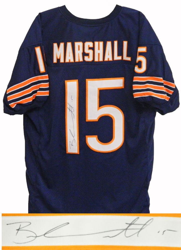 Brandon Marshall Signed Navy Custom Jersey - MARJRY302 - Brandon Marshall Signed Navy Custom Jersey product image