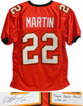 Doug Martin Signed Red Custom Jersey w/Tampa Rookie Record 1,454 Yds - MARJRY313 - Doug Martin Signed Red Custom Jersey w/Tampa Rookie Record 1,454 Yds product image