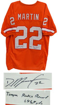 Doug Martin Signed Orange T/B Custom Jersey w/Tampa Rookie Record 1,454 Yds - MARJRY317 - Doug Martin Signed Orange T/B Custom Jersey w/Tampa Rookie Record 1,454 Yds product image